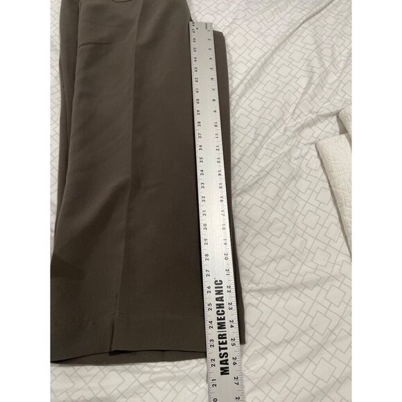 Adrianna Papell Pants Career Pants Wide Leg front patch pocket army green sz 10 - Picture 6 of 7